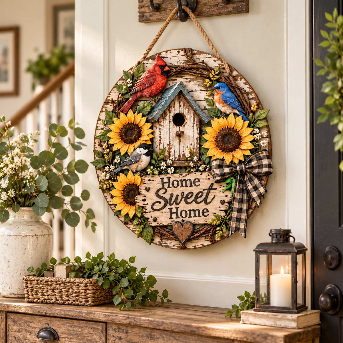 Home Sweet Home Songbird Door Sign