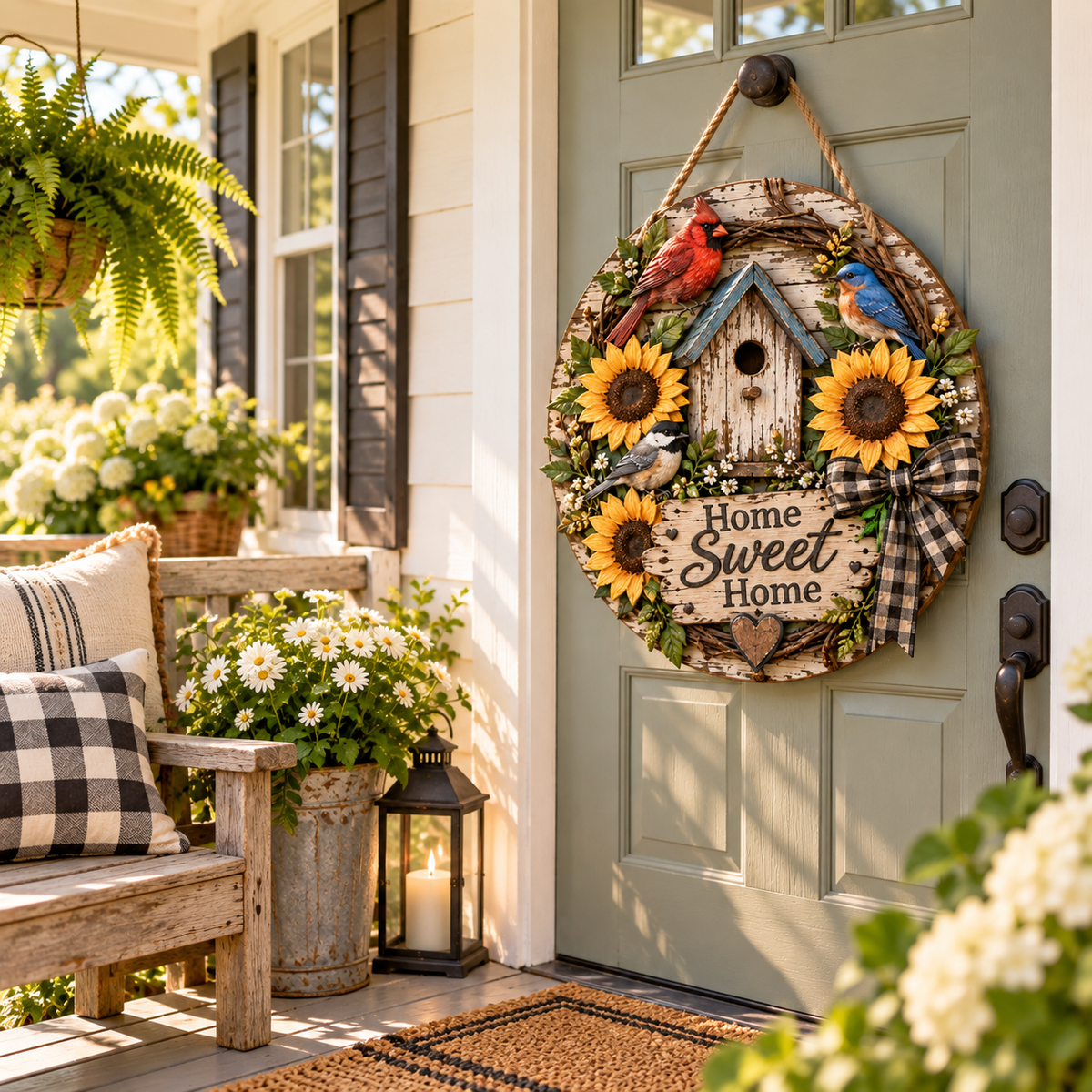 Home Sweet Home Songbird Door Sign