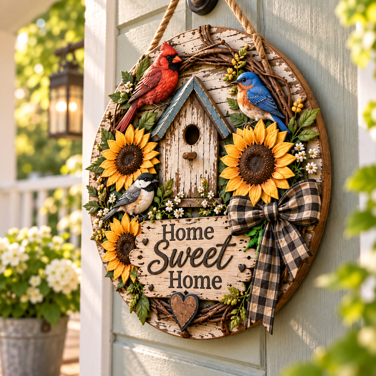 Home Sweet Home Songbird Door Sign